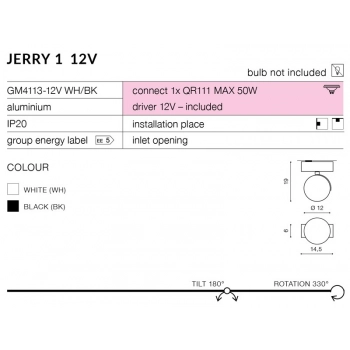 Jerry 1 czarny GM4113 BK G53 + LED GRATIS