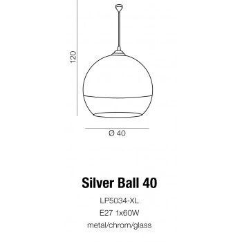 Silver Ball 40 wisząca + LED GRATIS
