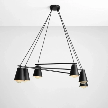 Arte lampa wisząca E27 1008K1 czarna Aldex