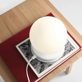 Ball Small lampka stołowa E14 1076B_S biała