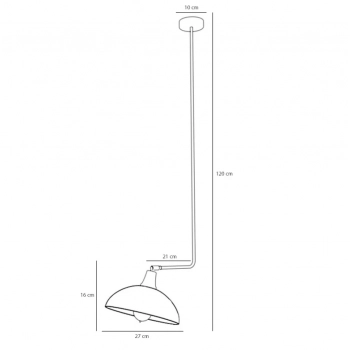 Espace Long lampa sufitowa 1xE27 1036G1_L czarna