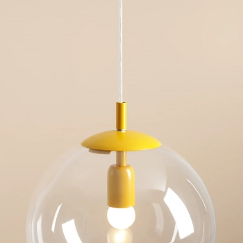Globe Mustard lampa wisząca 1xE27 562G14 musztardowa