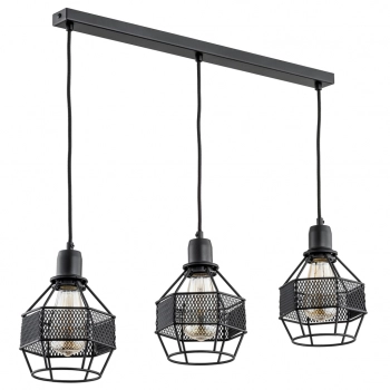 Blister lampa wisząca 3xE27 czarna 61001.40 Alfa