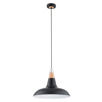 Doro R-2 lampa wisząca 1xE27 czarna drewniana 61361.11 40 111 00 Alfa