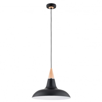 Doro R-3 lampa wisząca 1xE27 czarna drewniana 61362.11 40 111 00 Alfa