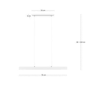 Domicjan lampa wisząca LED 12W 1275lm 2900K biała W76LED-3K-WEIß