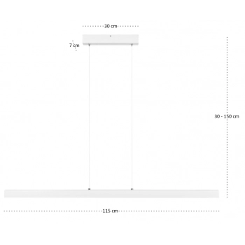 Nerwa lampa wisząca LED 21W 2200lm 2900K biała L115KB-3K-WEIß