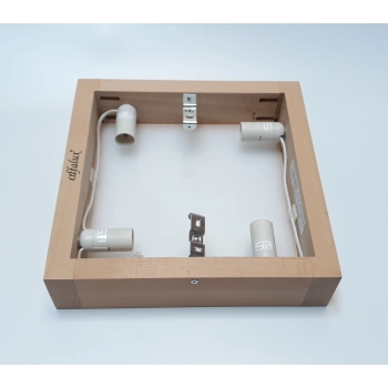 Plafon PLA3030 4x40W E14 drewno bukowe