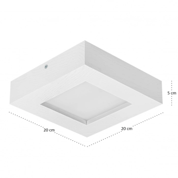 Trajan lampa sufitowa LED 18W 1900lm 4000K biała P2020-4K-WEISS