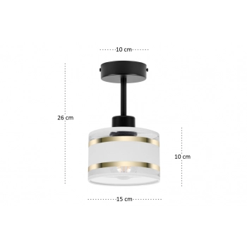 Witeliusz lampa sufitowa 1xE27 czarna T-1010SC-WE