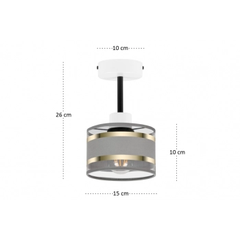 Witeliusz lampa sufitowa 1xE27 biała T-1010WE-GR