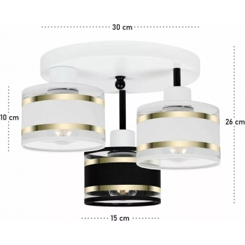 Witeliusz lampa sufitowa 3xE27 biała T-3030WE-WESCWE