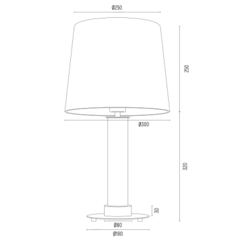 Hampton lampka stołowa 1xE27 8540