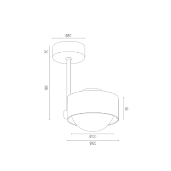 Massimo Plus lampa sufitowa 1xG9 8568