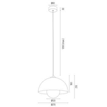 Piava lampa wisząca 1xE14 8443