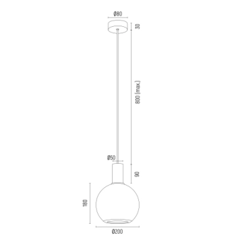 Sagunto Plus lampa wisząca 1xE27 8564