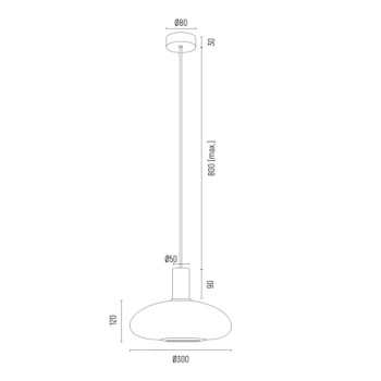 Sagunto Plus lampa wisząca 1xE27 8565