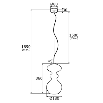 Bilbao lampa wisząca 1xE27 4204