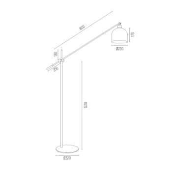 Detroit lampa podłogowa 1xE27 4736