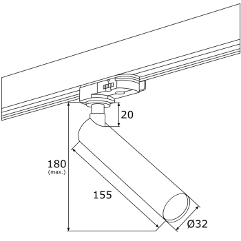 Elbrus reflektorek do szynoprzewodów T-RACK LED 4,5W 560lm 3000K 4354