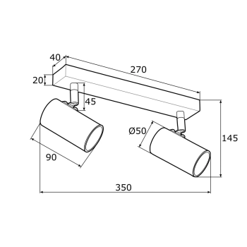 Lagos lampa sufitowa 2xGU10 889