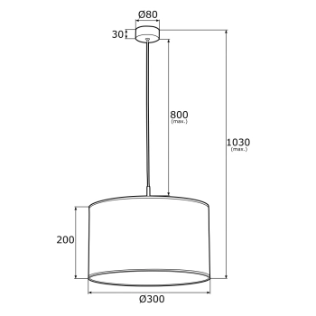 Metis lampa wisząca 1xE27 4345