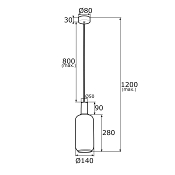 Sagunto lampa wisząca 1xE27 4356