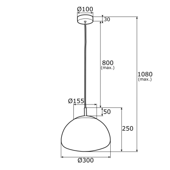 Trini M lampa wisząca 1xE27 4332