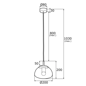 Trini S lampa wisząca 1xE27 4331