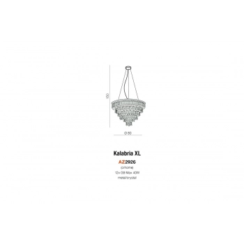 Kalabria XL żyrandol G9 kryształ + LED GRATIS