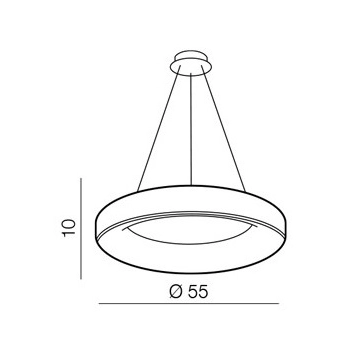 Sovana 55 CCT LED lampa wisząca szara