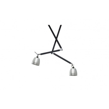 Zyta 2 aluminium lampa wisząca E27 MD2300-2S BK/ALU Azzardo