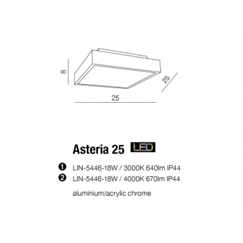 Asteria 25 LED lampa sufitowa LIN-5446-18