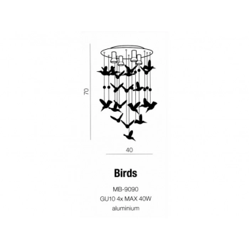 Birds lampa wisząca GU10 MB-9090 + LED GRATIS