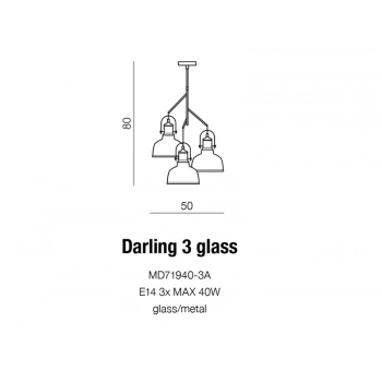 Darling 3 lampa wisząca E14 MD71940-3 + LED GRATIS