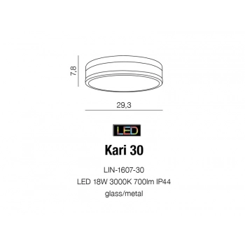 Kari 30 LED lampa sufitowa LIN-1607-30