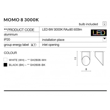 Momo 8 LED lampa sufitowa SH2606-WH