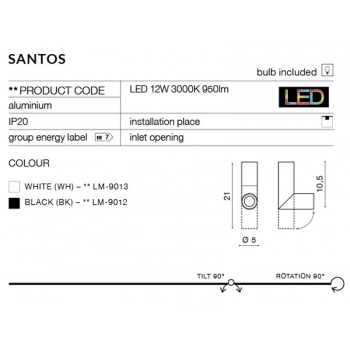 Santos LED lampa sufitowa LM-9013