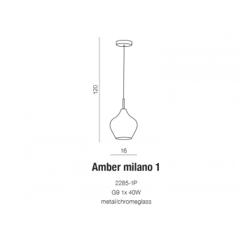 Amber Milano 2285-1P G9 + LED GRATIS