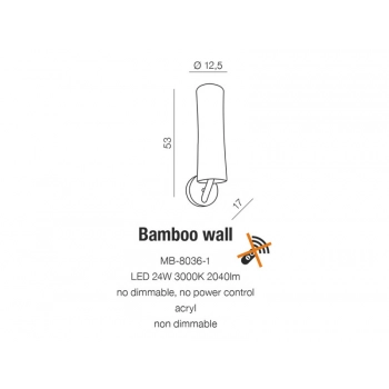 Bamboo wall kinkiet LED MB-8036-1