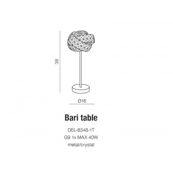 Bari table lampka stołowa G9 DEL-8348-1T + LED GRATIS