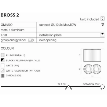 BROSS 2 BLACK GM4200 BK/ALU + LED GRATIS