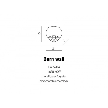 Burn kinkiet G9 LW5204 + LED GRATIS