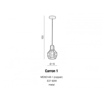 Carron 1 lampa wisząca E27 MD50148-1 + LED GRATIS
