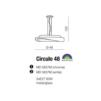 Circulo 48 white MD5657M + LED GRATIS