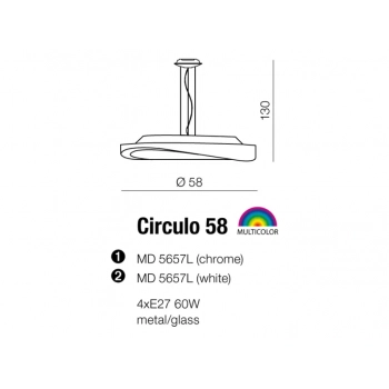 Circulo 58 chrom MD5657L-CH + LED GRATIS