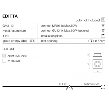 EDITTA ALUMINIUM GM2110 ALU