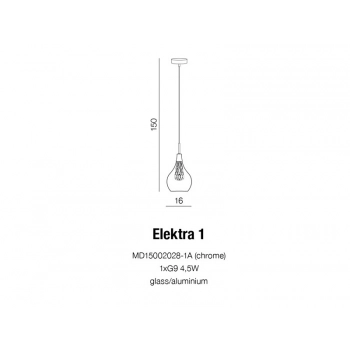 Elektra 1 lampa wisząca LED G9 MD15002028-1A + LED GRATIS