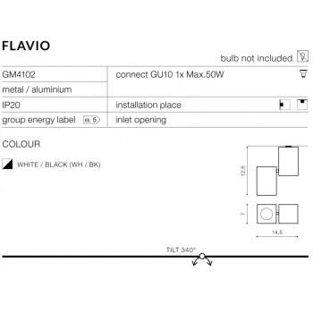 FLAVIO GM4102 WH/BK  GU10