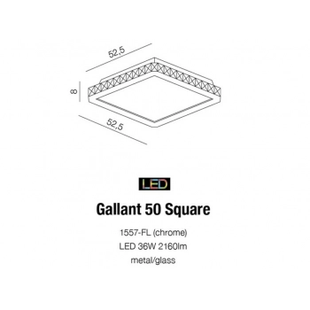 Gallant 50 Square plafon LED 1557-FL